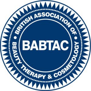 British Association of Beauty Therapy & Cosmetology (BABTAC) official logo in blue and white.